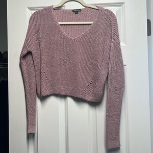 Worn and Washed Once Target Brand Crop Sweater with small imperfection pictured.